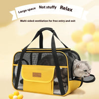 HKM-7528381 Breathable One-Shoulder Pet Carrier Bag in Solid Colors