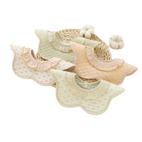 HKM-752851 Baby Saliva Towel Colored Cotton Warm Lace Saliva Bib 360 Degree Baby Bib Petals