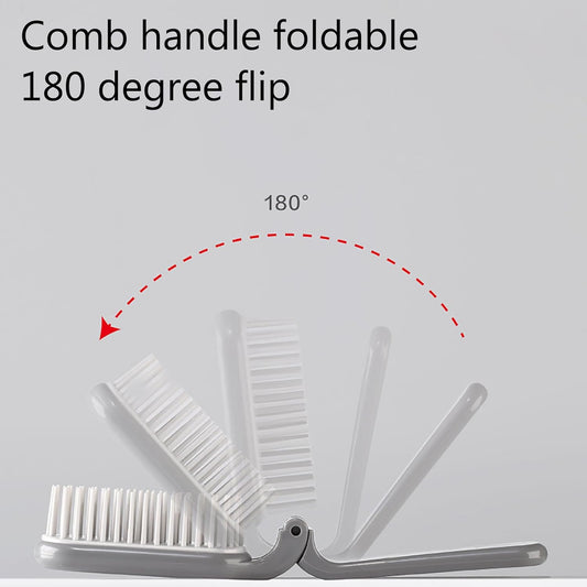 HKM-7529405 Portable Foldable Pet Brush with Soft Toothed Comb for Travel and Grooming