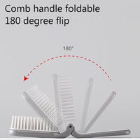 HKM-7529405 Portable Foldable Pet Brush with Soft Toothed Comb for Travel and Grooming
