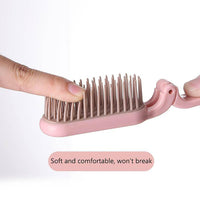 HKM-7529405 Portable Foldable Pet Brush with Soft Toothed Comb for Travel and Grooming