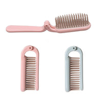 HKM-7529405 Portable Foldable Pet Brush with Soft Toothed Comb for Travel and Grooming