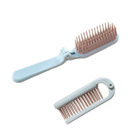 HKM-7529405 Portable Foldable Pet Brush with Soft Toothed Comb for Travel and Grooming