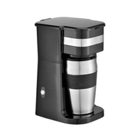 HKM-753043 Colourful Electric Personal Drip Coffee Maker with Travel Coffee Cup and Stainless Steel Accents
