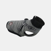 HKM-7530557 Warm Cotton-Padded Dog Coat for Autumn and Winter in Blue, Orange, and Gray - Multiple Sizes Available