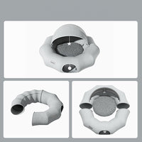 HKM-7531197 Foldable Cat Tunnel Nest with Summer Ice Nest, Removable & Washable, Cool & Breathable Design