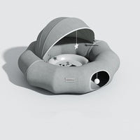 HKM-7531197 Foldable Cat Tunnel Nest with Summer Ice Nest, Removable & Washable, Cool & Breathable Design