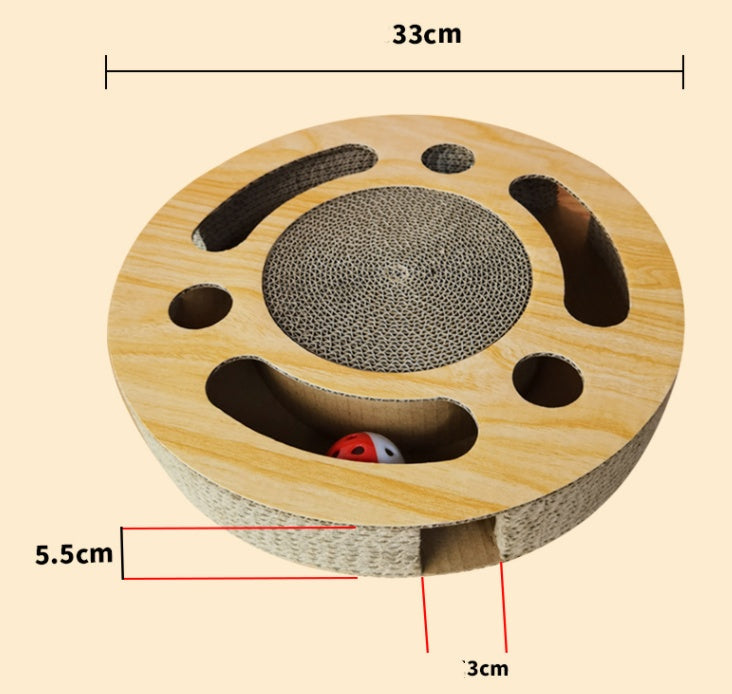 HKM-7532093 Dream Cat Large Cat Scratcher Ball with Rolling Bell for Claw Sharpening and Play