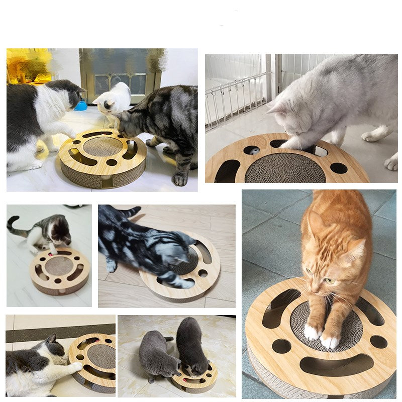 HKM-7532093 Dream Cat Large Cat Scratcher Ball with Rolling Bell for Claw Sharpening and Play