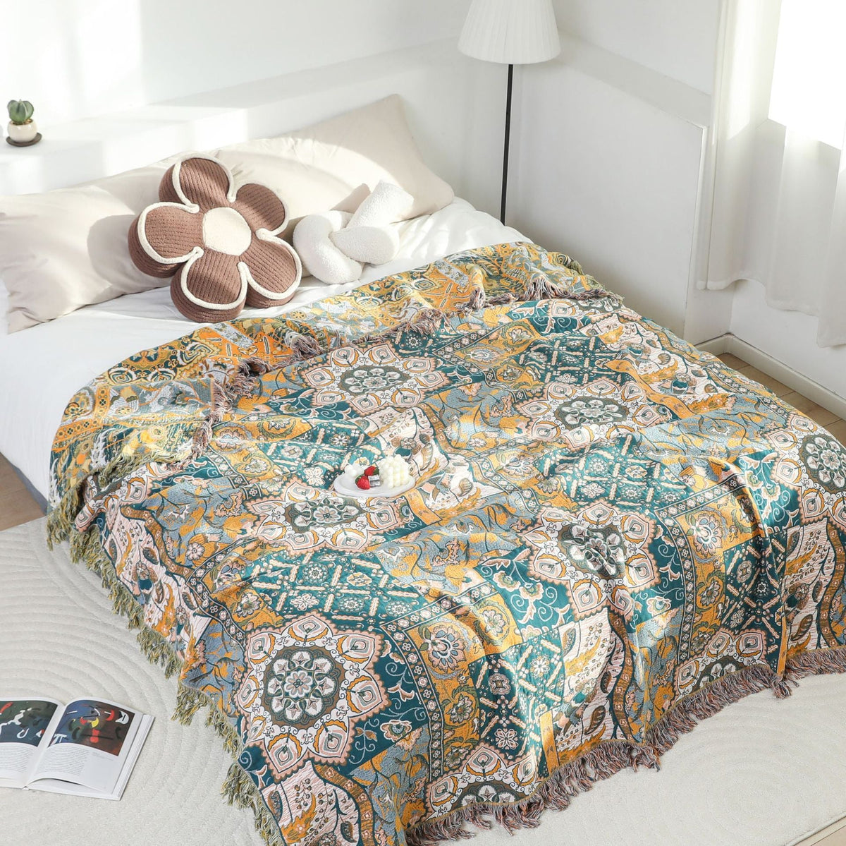 HKM-753299 Pure Cotton Double Gauze Blanket - Soft and Breathable Quilt, 200x230 cm