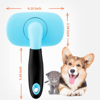 HKM-7533373 Pet Grooming Brush for Dogs and Cats - Stainless Steel Bristles, Comfort Grip Handle, Easy Cleaning, Long and Short Hair