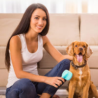 HKM-7533373 Pet Grooming Brush for Dogs and Cats - Stainless Steel Bristles, Comfort Grip Handle, Easy Cleaning, Long and Short Hair