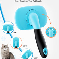 HKM-7533373 Pet Grooming Brush for Dogs and Cats - Stainless Steel Bristles, Comfort Grip Handle, Easy Cleaning, Long and Short Hair