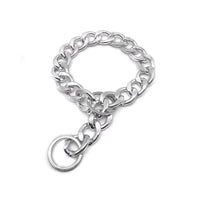 HKM-7533885 Stylish Metal Pet Necklace in Silver or Gold - Adjustable Sizes for Neck Circumferences Up to 50cm
