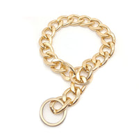 HKM-7533885 Stylish Metal Pet Necklace in Silver or Gold - Adjustable Sizes for Neck Circumferences Up to 50cm