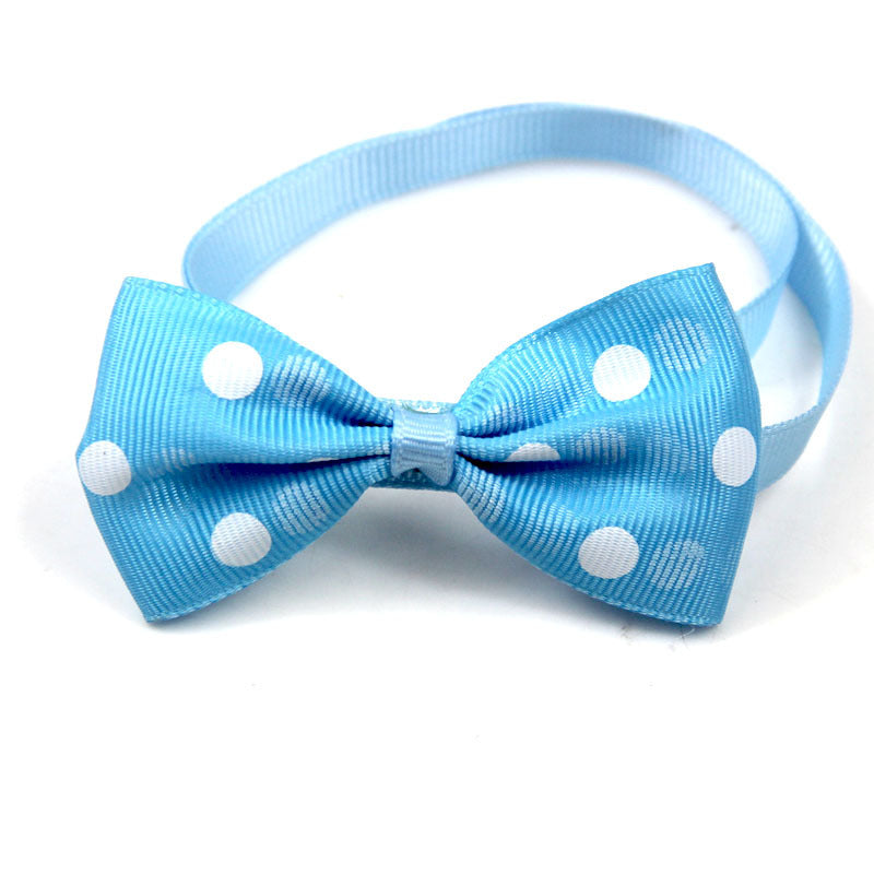 HKM-7534141 Adjustable 20-36CM Dot Bow Pet Accessory in 15 Color Options