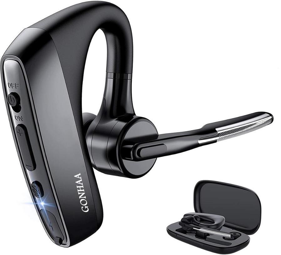 HKM-753491 Bluetooth Wireless Headset with Noise Cancellation and Long Battery Life