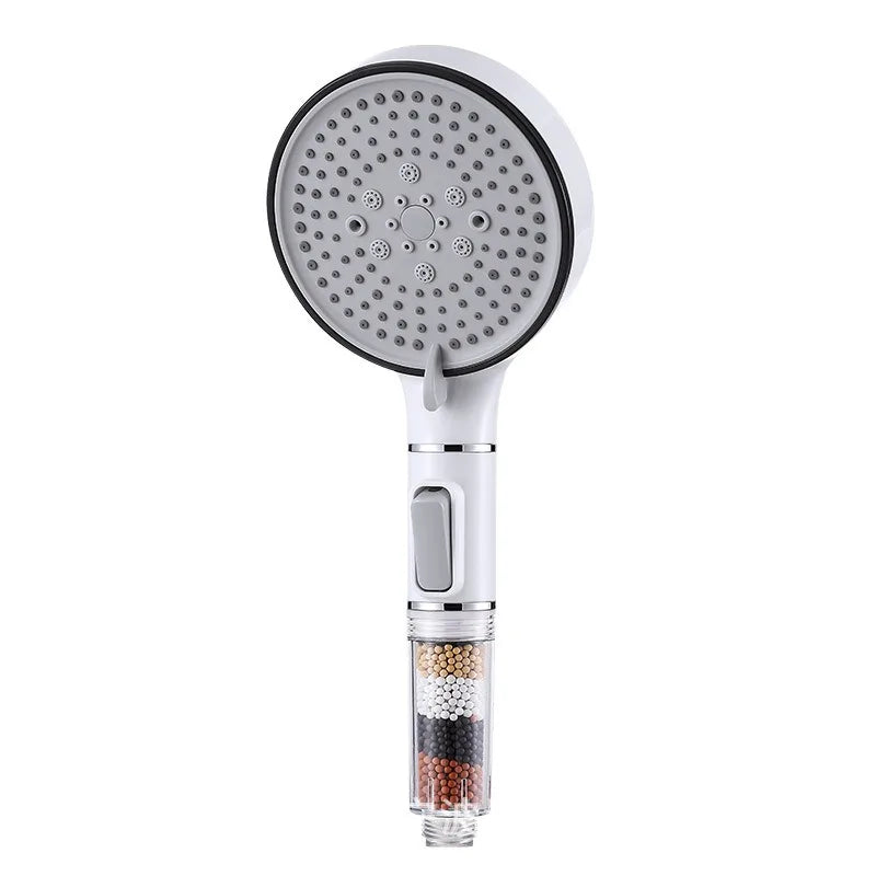 HKM-753491 High Pressure 5-Mode Handheld Mineral Rain Shower Head with Filter