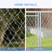 HKM-7535549 Outdoor Dog Kennel for Medium and Large Dogs with Lockable Walk-In Door and Spacious Design