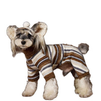 HKM-7537469 Striped Warm Sweater for Dogs - Perfect for Schnauzer, Teddy, Bichon, and Maltese - Various Sizes Available