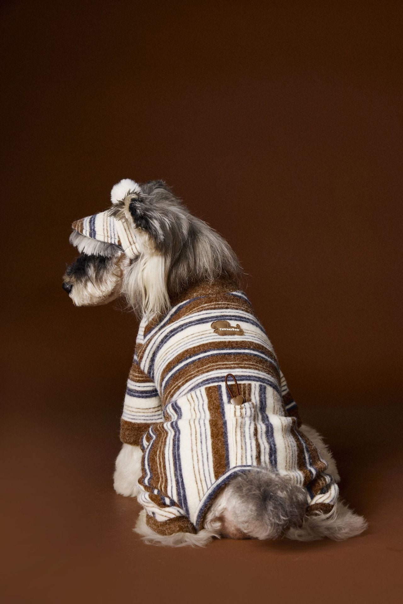 HKM-7537469 Striped Warm Sweater for Dogs - Perfect for Schnauzer, Teddy, Bichon, and Maltese - Various Sizes Available