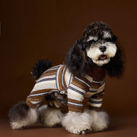 HKM-7537469 Striped Warm Sweater for Dogs - Perfect for Schnauzer, Teddy, Bichon, and Maltese - Various Sizes Available