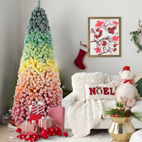 HKM-753747 Colorful Rainbow Artificial Christmas Tree - 6FT & 7.5FT with PVC Branch Tips