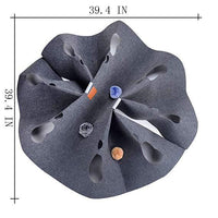HKM-7538493 Cat Hole Blanket in Gray/Blue - Flame Retardant Polyester with Alloy Accents