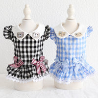 HKM-7539261 Plaid Skirt Collar for Dogs and Cats - Fashionable Cloth Accessory