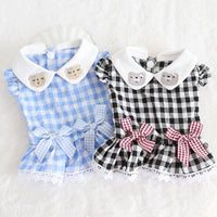 HKM-7539261 Plaid Skirt Collar for Dogs and Cats - Fashionable Cloth Accessory
