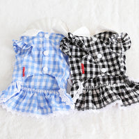 HKM-7539261 Plaid Skirt Collar for Dogs and Cats - Fashionable Cloth Accessory
