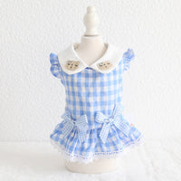 HKM-7539261 Plaid Skirt Collar for Dogs and Cats - Fashionable Cloth Accessory