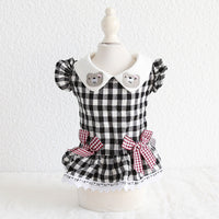 HKM-7539261 Plaid Skirt Collar for Dogs and Cats - Fashionable Cloth Accessory