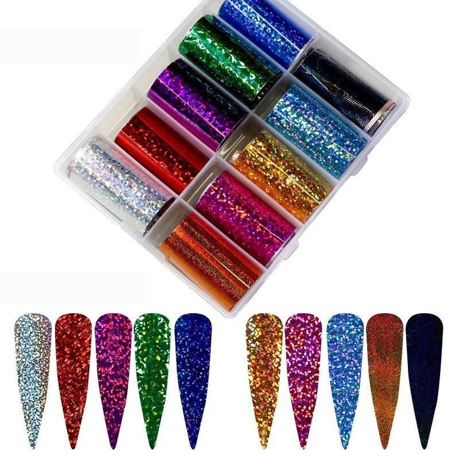 HKM-753939 Starry Sky Nail Art Transfer Paper Set - 4 x 100cm Fashion Trend Stickers