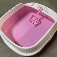 HKM-7543101 Compact Cat Litter Box for Easy Cleanup and Space-Saving Design
