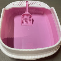 HKM-7543101 Compact Cat Litter Box for Easy Cleanup and Space-Saving Design