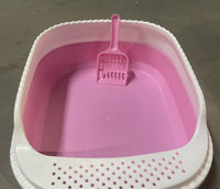 HKM-7543101 Compact Cat Litter Box for Easy Cleanup and Space-Saving Design