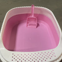 HKM-7543101 Compact Cat Litter Box for Easy Cleanup and Space-Saving Design