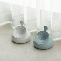 HKM-7543613 Double Bowl Oblique Mouth Bowl in Cream Blue and Ash - Medium Size