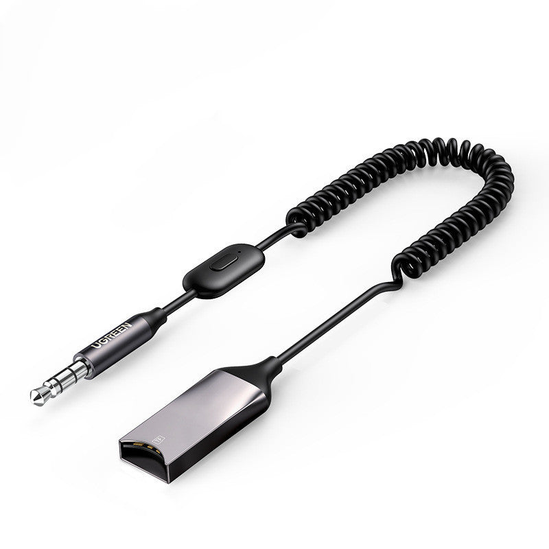 HKM-754451 Bluetooth Aux Adapter for Car - Wireless Receiver, USB to 3.5mm Jack, Touch and Button Control, High-Definition Sound Quality
