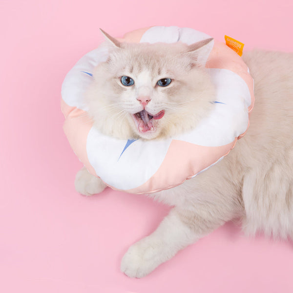 HKM-7545021 Reversible Double-Sided Cat and Dog Collar - Waterproof Fabric, Available in Multiple Colors and Sizes