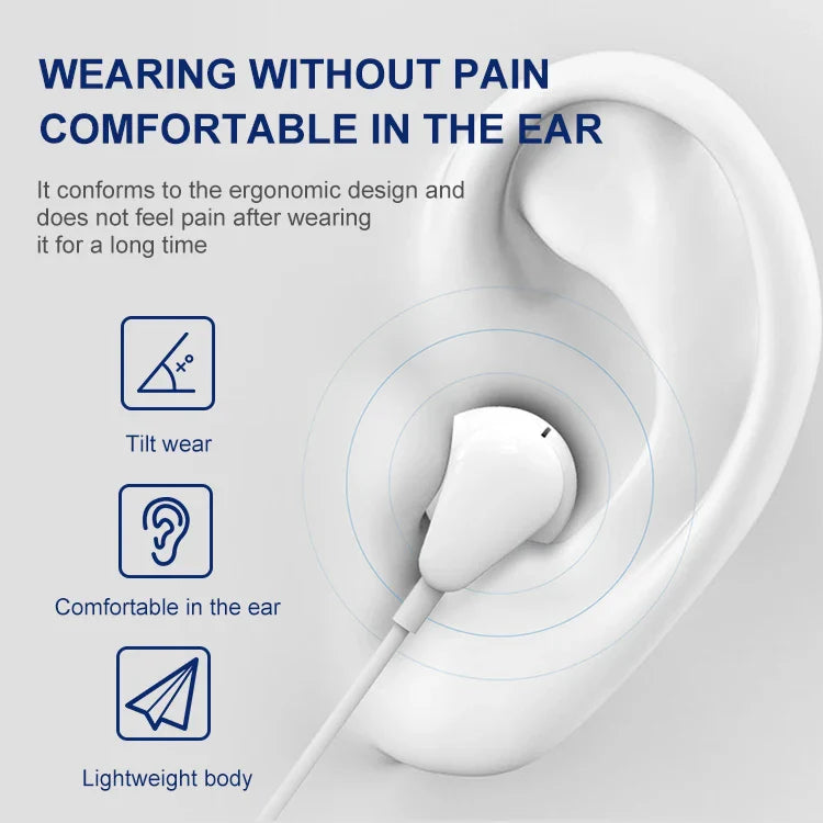 HKM-754515 Wired 3.5mm Gaming Earphones for iPhone and Other Phones, Comfortable Earpiece Design