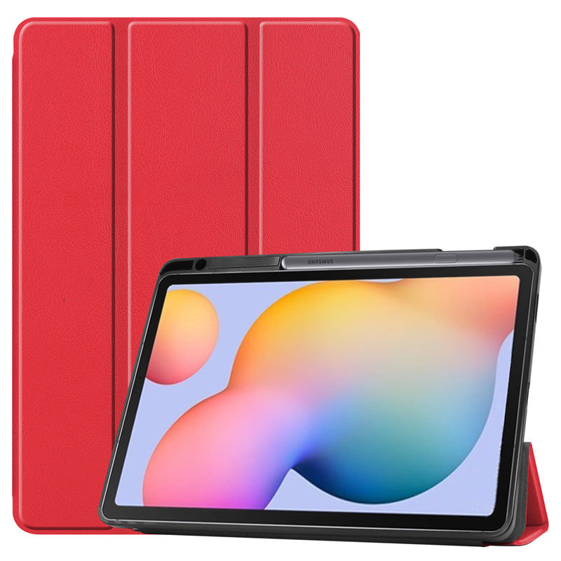 HKM-754707 S6 Lite 10.4 Three-Fold Leather Case with Pen Slot - Multiple Colors Available