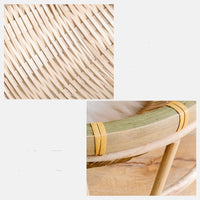 HKM-7547453 Bamboo Cat Nest - Washable Semi-Enclosed Woven Bed for Comfort