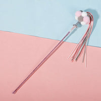 HKM-7548221 Interactive Cat Toy with Bell, Acrylic Construction, 40cm Long - Available in Multiple Colors
