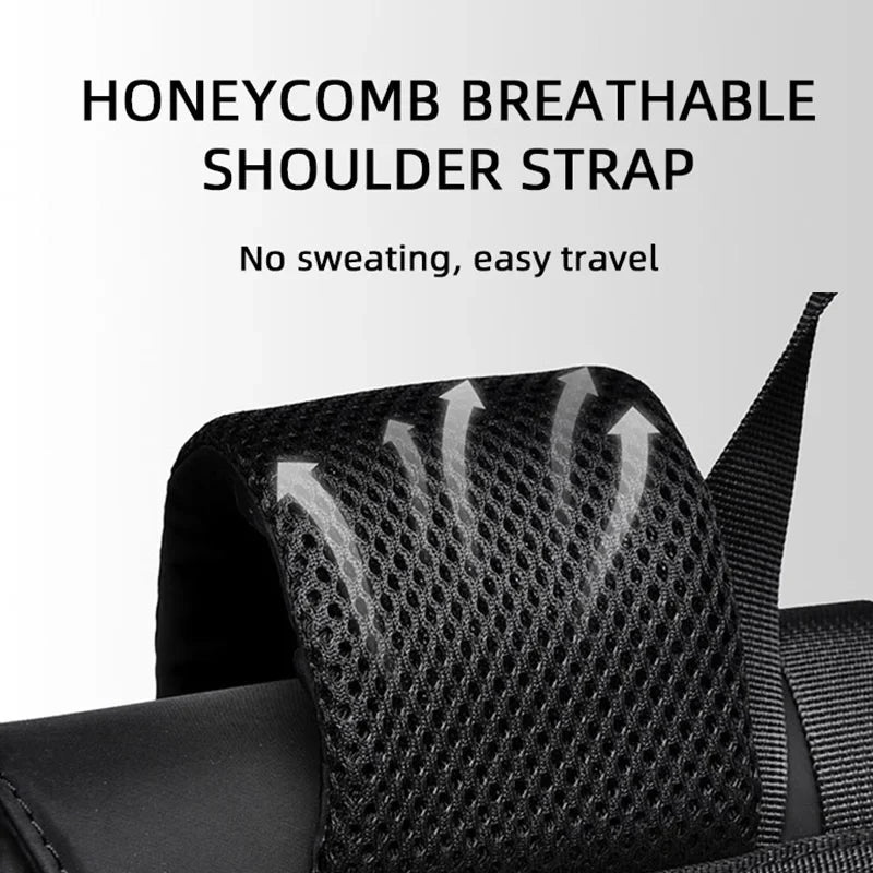 HKM-754835 Waterproof 17-Inch Laptop Backpack for Business and Travel, Versatile Student Bag for Men