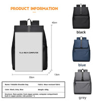 HKM-754835 Waterproof 17-Inch Laptop Backpack for Business and Travel, Versatile Student Bag for Men