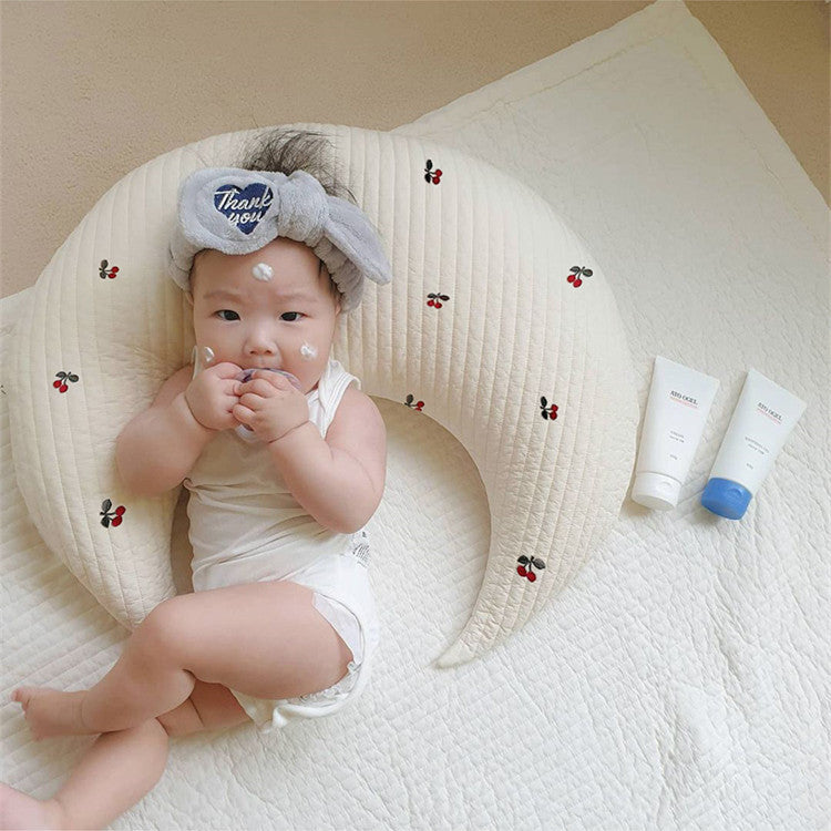 HKM-754899 U-Shape Nursing Pillow for Babies – Anti-Mite Cotton Cushion in Various Colors