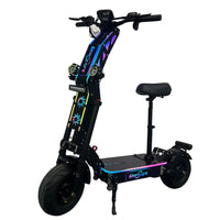 HKM-754963 Folding Electric Scooter with 10000W Dual Motor, 72V 40Ah Battery, 13-Inch Fat Tires, Bluetooth, RGB Lights