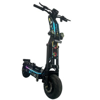 HKM-754963 Folding Electric Scooter with 10000W Dual Motor, 72V 40Ah Battery, 13-Inch Fat Tires, Bluetooth, RGB Lights